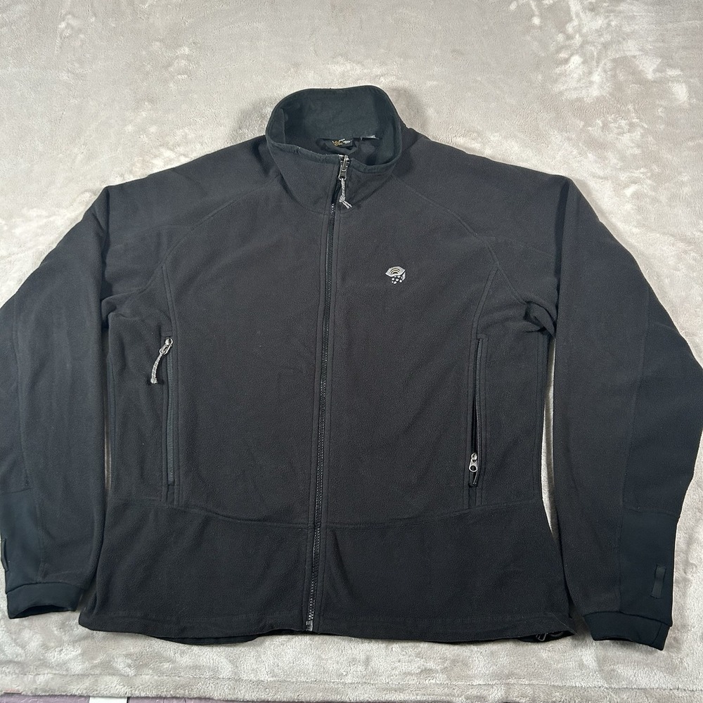 Mountain Hardwear Sherpa Fleece Jacket Men's XL Black Full Zip Polartec Outdoors